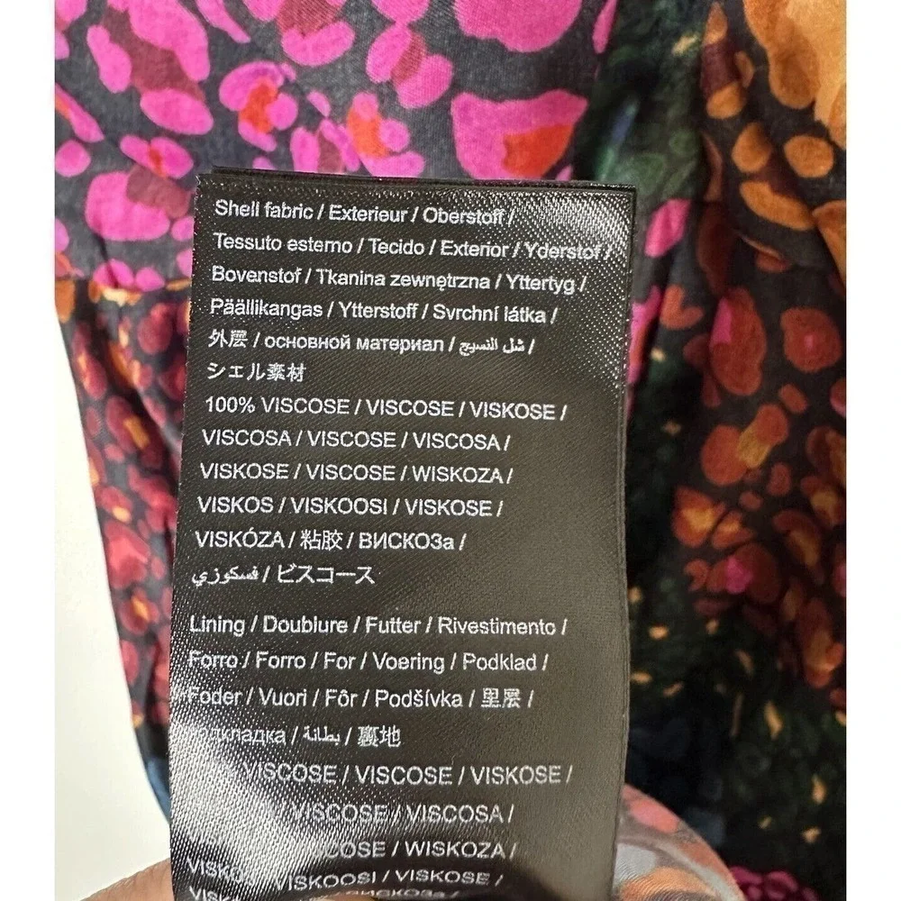 NWT Farm Rio Rainbow Hearts Midi Dress Long Sleeve Women's Multicolor Size XS - Picture 8 of 8